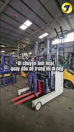 Xe nâng điện đứng lái NICHIYU - lồng nâng người chuyên dụng 🔥👉 #xenang #khohang #reachtruck