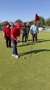 SWINGING FOR IMPACT 🏌🏽‍♂️ ⛳️UNAM’s Chancellor and Patron of the UNAM Foundation makes a clean two-stroke finish at the Annual Golf Day held today. The Chancellor’s Annual Golf Day is more than sport – it’s a platform to invest in student’s with special needs, raising funds to ensure students with disabilities are well set up for success to complete their studies at UNAM. #UNAMFoundation #ChancellorGolfDay | University of Namibia (UNAM)