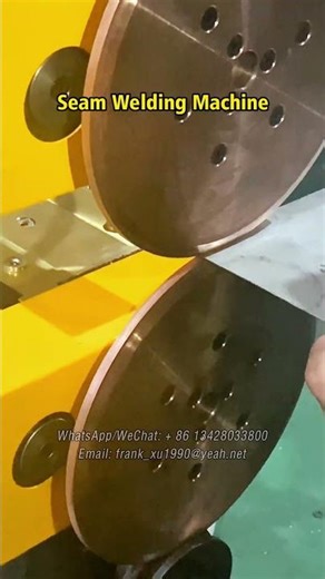 Seam Welding Machine For 2+2mm Metal Plates #seamweldingmachine #resistancewelding