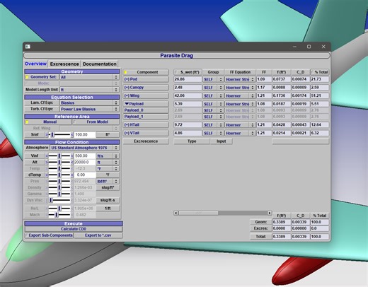 OpenVSP Parasite Drag Tool - NASA