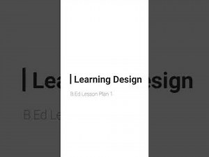 Preparation of Learning Design in B.Ed | B.Ed Learning Method | B.Ed Practicum Learning Design