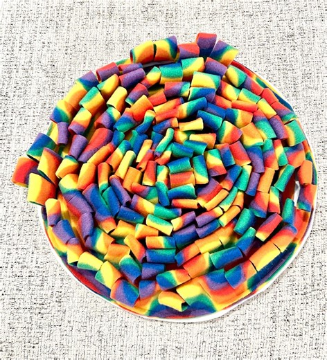 Rainbow Snuffle Mat for Dogs, Cats and Bunnies ~ Large Size ~ Machine Washable ~ Puzzle Feeder - Etsy