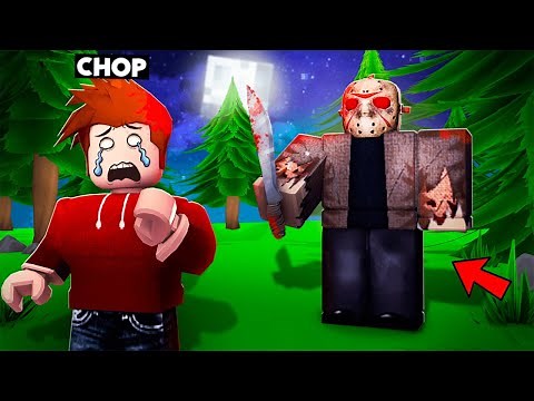 JASON CHASED CHOP THROUGH THE SCARY FOREST ROBLOX