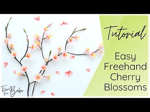 No Cutter, No Veiner, Cherry Blossom Tutorial ⎸How to Make Sugar Cherry Blossoms/Sakura at Home