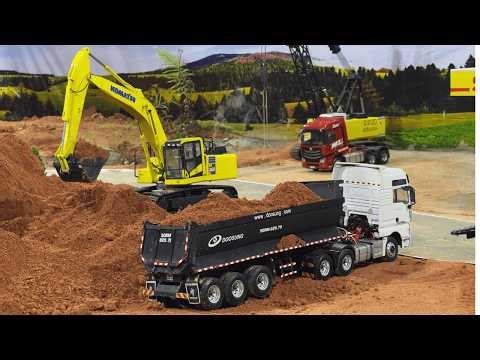 Massive RC Excavator & Truck Earthmoving for New Project in Mini City