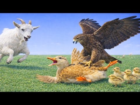 A Baby Duck Cries for Help to Save Its Mother From a Hawk | Emotional Rescue