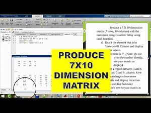 MATLAB CODE: Problem| Produce a 7x10 Dimension matrix with maximum integer 50 using Randi Function