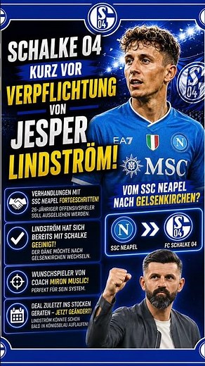 Der Transfer von Jesper Lindstrøm zum FC Schalke 04 nimmt wieder Fahrt auf! #s04 #schalke #schalke04