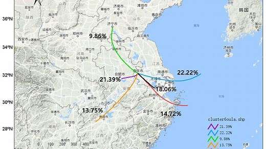 后向轨迹聚类分析教程（基于MeteoInfo）