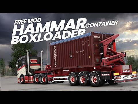 ETS2 HAMMAR Boxloader Trailer (Sideloader) Mod LITE v1.0 - FPS Optimized & Ownable Trailer!
