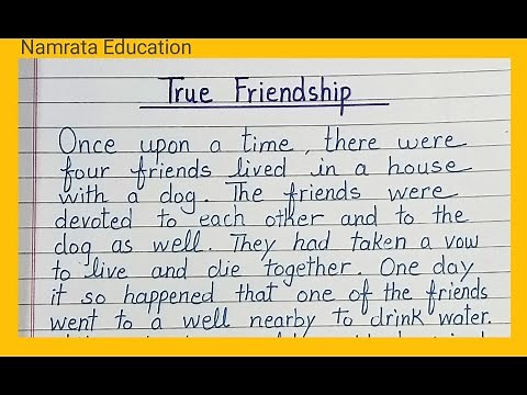 True Friendship story with moral in English writing/True Friends story writing