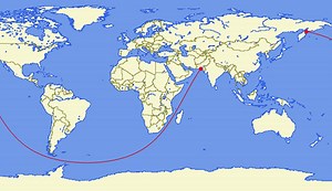 Scientists Have Mapped the Longest Possible Straight-Line Path Around the Earth Without Touching Land | The Inertia