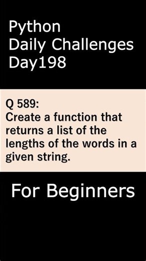 Python Daily Challenges Day198 For Beginners #programming #python #beginnersstitch