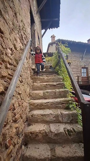 🏰 Pérouges, un mic sat medieval din inima regiunii Auvergne-Rhône-Alpes, pare desprins dintr-o poveste cu cavaleri și meșteșugari. Străduțele pavate cu piatră rotunjită, zidurile vechi de piatră și ferestrele cu obloane din lemn te poartă cu sute de ani înapoi în timp. ❤️ Aici, timpul curge încet. Pe aleile strâmte, poți simți mirosul plăcintei locale — galette de Pérouges 🥧 — și poți privi priveliștea care se deschide peste câmpiile din jur. Este un loc mic, dar plin de farmec, unde fiecare c