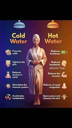 Science-Backed: The Hidden Benefits of Your Daily Shower#WellnessTips#ColdShower#HotShower#health