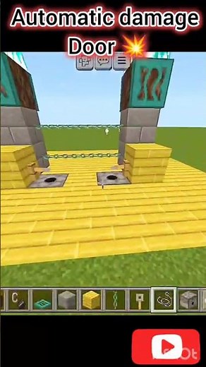 HOW TO MAKE a automatic damage door in Minecraft #shorts