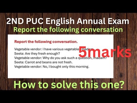 2nd PUC English 2025-26 - Reported Speech ‪@LearnEnglishwithRavi‬ #2ndpucenglish