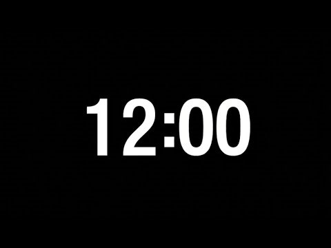 12 Minute Timer Black Screen | No Distraction | Deep Focus Study & Workout Countdown | No Copyright