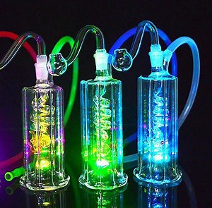 [Hot Item] Mini LED Glass Oil Burner Pipes DAB Rig Glass Smoking Pipe Pyrex Sweet Puff Pipes Glass Water Pipes