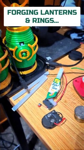Behind the scenes...Green Lantern builds. #Lantern #greenlantern #haljordan #johnstewart #dcu