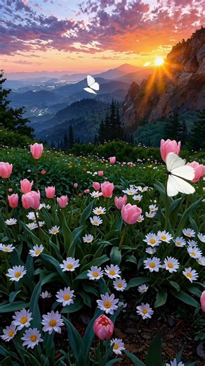 Nafis Khan on Instagram: "Where silence blooms and time slows down 🌷 Butterflies, mountains, and a moment that feels unreal. 🎵 Original Sound 🤍 @mirameier_composer Hashtags: #Skysparxx #NatureAesthetic #MountainVibes #ButterflyDream #CinematicNature"