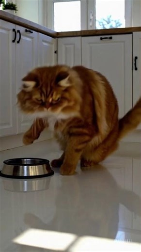 Mad cat attacks a bowl🤣😅🤯