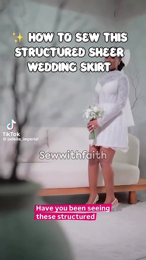How to Sew a Structured Sheer Wedding Skirt with Crinoline Mesh