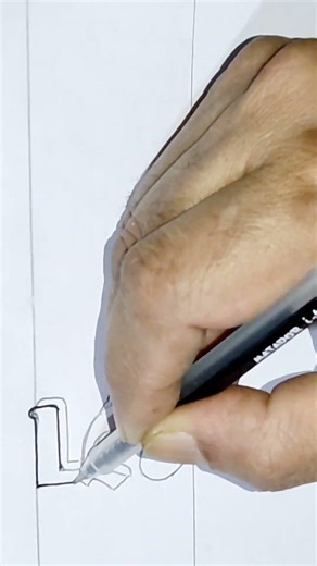 👉👉Fancy 3D in English number lettering practice "5"♥️