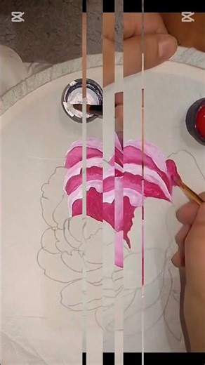 painting the roses 🌹 on silk #theothersideofmakebelieve #art #painting #flowersart