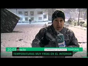 Temporal de nieve en Zumarraga