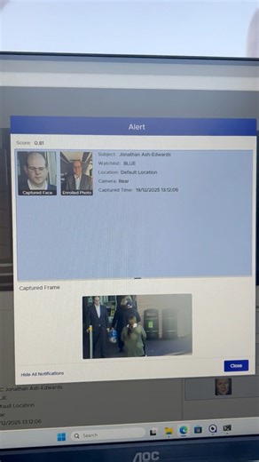Herts PCC “flagged” on first deployment of Live Facial Recognition… 🚨 Don’t worry, I wasn’t being led away in handcuffs! This footage is from Hertfordshire’s very first deployment of Live Facial Recognition (LFR) back in December. I wanted to show you exactly how the technology works in practice, including the moment the alert is triggered. We use LFR to support officers searching for individuals wanted for serious offences. Every alert is reviewed by trained officers; no action is taken withou