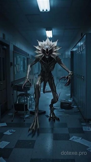 Dark School Hallway Monster Live Wallpaper for Android