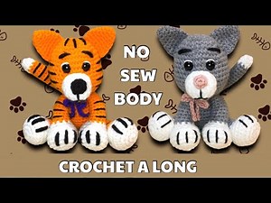 CROCHET CAT KITTEN TIGER FREE PATTERN AMIGURUMI CROCHET A LONG