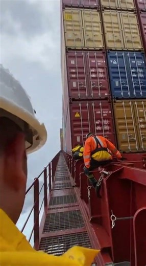 Swaying Containers in Wild Seas
