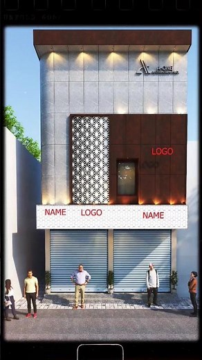 Shop Elevation || Commercial Look || Front Shop Elevation || ACP Composit Panel || Latest Exterior🏬