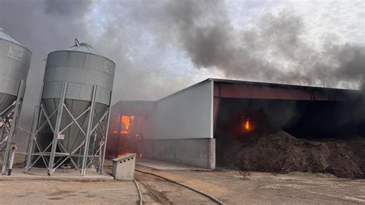 Chicken house catches fire at commercial egg facility in Denair