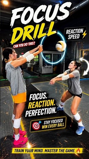 Volleyball Focus Drill | Improve Passing Reaction Fast #shorts #volleyball