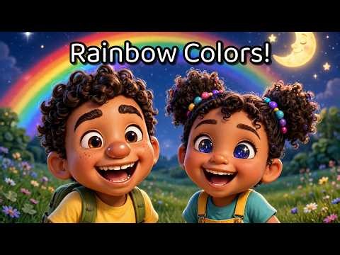 Rainbow Colors Song 🌈 | Learn Colors | Moonlight Pals