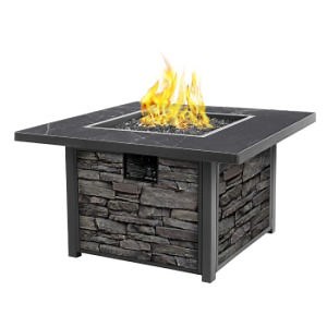 [Hot Item] New Arrival Square Magnesia Stone Tabletop Patio Fire Pit for Camping