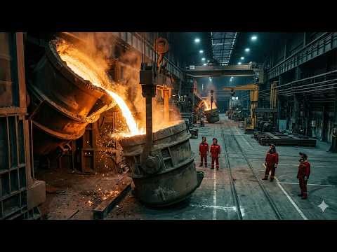 How Molten Iron Becomes Structural Steel -- Full Steelmaking Process Inside