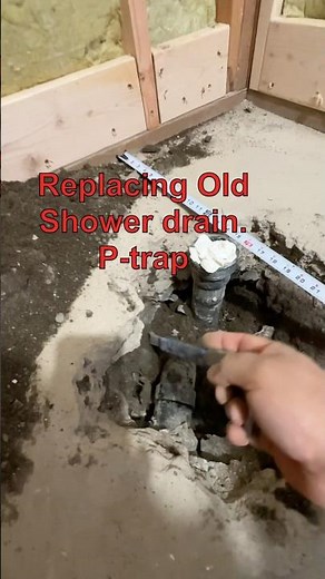 Replacing Old Shower Drain. P-Trap🤔 #shortvideo #shorts #shower