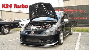 K24 Turbo Swap Honda Fit From daily driver to weekend warrior! Many Honda Fit enthusiasts have always mentioned that a Honda Fit with a factory K-series engine would be a great combination. So Jason decided to try this combo himself—with an extra touch: a turbocharged K24 setup. This build features a complete OEM Honda ECU swap with 99% of OEM functionality retained, including a full interior, power steering, and A/C. Even though this isn’t the most common chassis for K-swaps, Jason took on the 