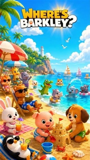 Where’s Barkley? Beach Day!#barkley #kidsactivities #familyfun