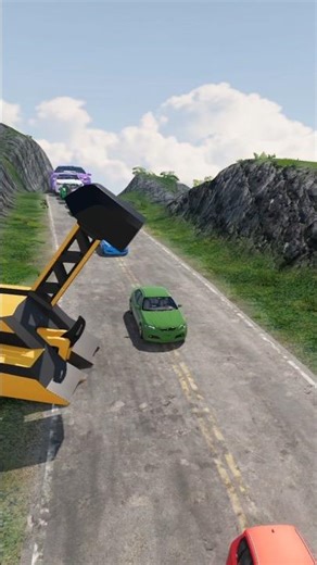 Big & Small Colorful Cars vs Destroyer Machine #124 | BeamNG.drive