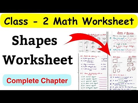 Class 2 Math Shapes Worksheet | Class 2 Maths worksheet | Class 2 Geometry | Class 2 Math Shapes