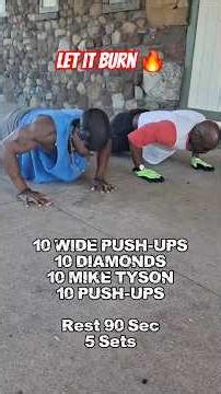 Let it Burn 🔥💪🏾 15 Min Push-up Routine, Let's get em #burn #chestday #pushupchallenge