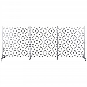 Versare 2042103 Lock-N-Block 18' Silver Collapsible Security Gate