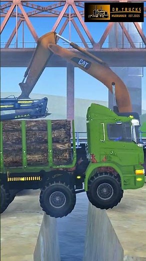 Eps. 72. SPINTIRES MUDRUNNER | INCREDIBLE SKILL! 2 Heavy Rigs Cross Broken Bridge FLAWLESSLY!