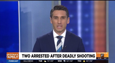 Suspects in custody after 2 men shot outside north Phoenix strip mall