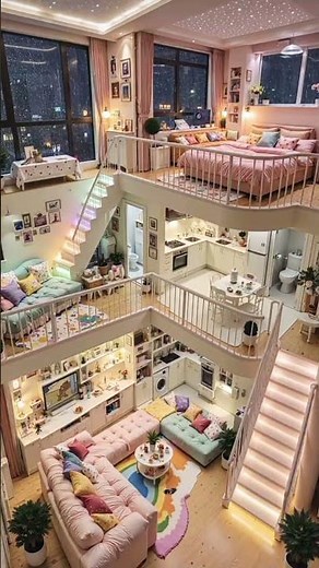 "Cozy Multi-Level Loft Dream 🛋️✨"